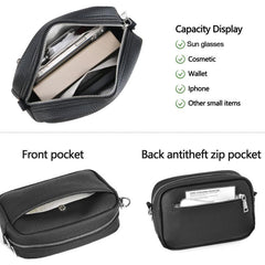 Minimalist Solid Square Shoulder Bag with Zipper Purse