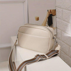 Small Litchi Pattern Crossbody Bag Square Purse Women's PU Leather Shoulder Bag