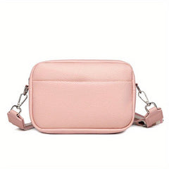 Small Litchi Pattern Crossbody Bag Square Purse Women's PU Leather Shoulder Bag