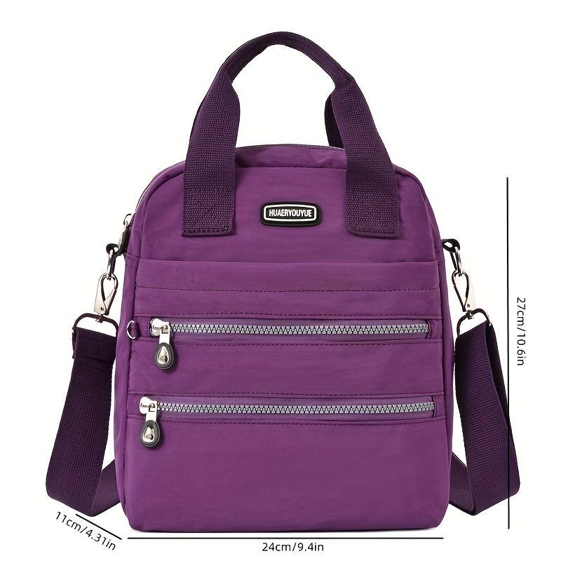 Adjustable Strap Zipper Backpack Top Handle Handbag