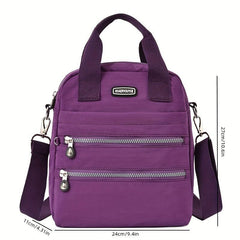 Adjustable Strap Zipper Backpack Top Handle Handbag