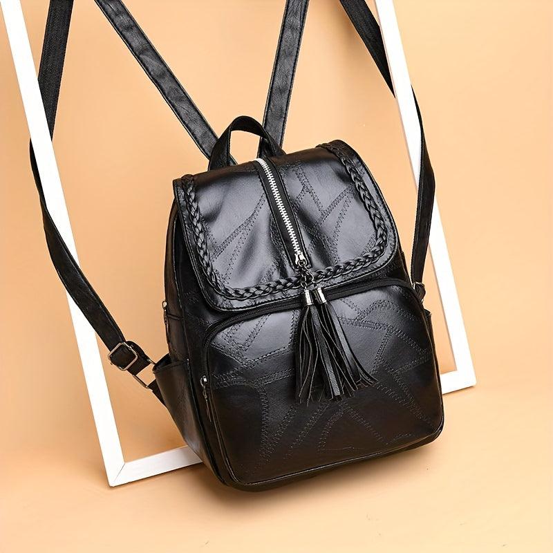 Women's Solid Backpack All Match Travel Bag