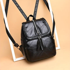 Women's Solid Backpack All Match Travel Bag