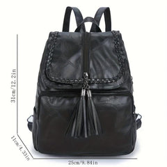 Women's Solid Backpack All Match Travel Bag