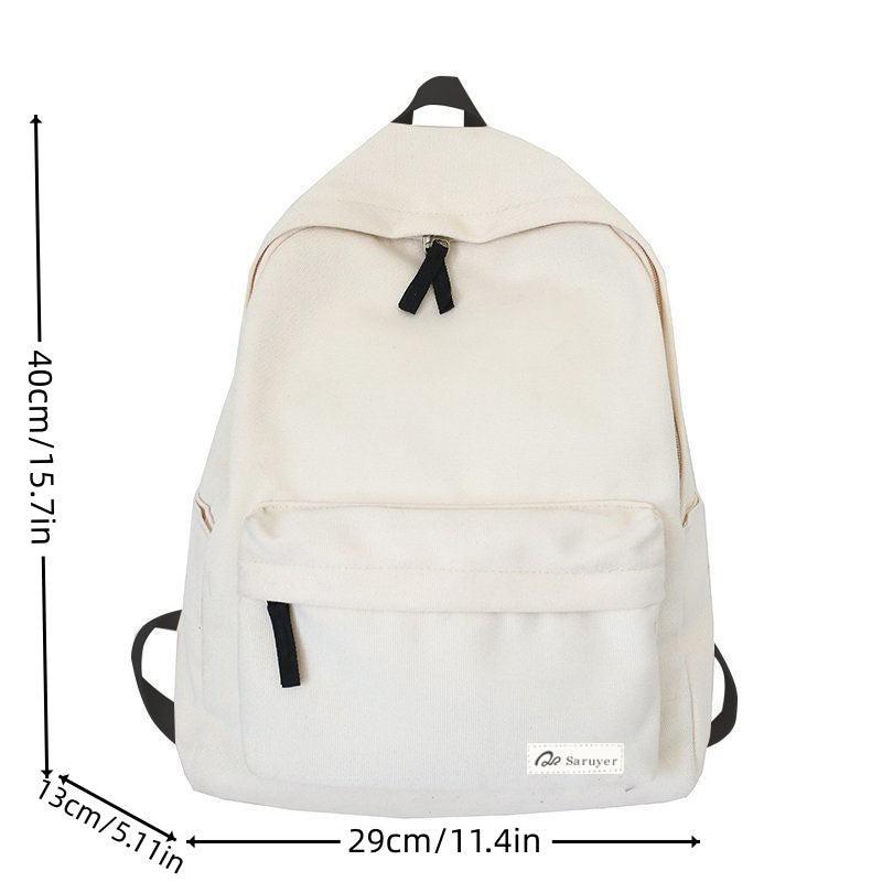 Minimalist Solid Backpack School Rucksack