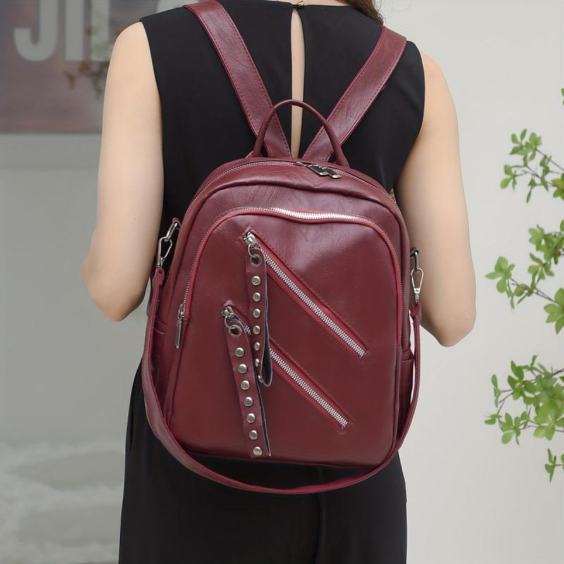 Vintage Convertible Backpack Purse Retro Anti Theft Travel Bag