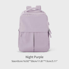 Minimalist Large Capacity Backpack Solid School Bag Laptop Storage