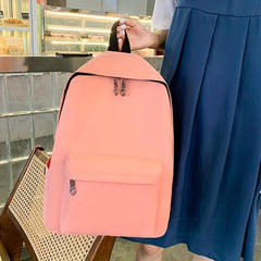 4PCS Pink Backpack Set School Daypack Travel Shoulder Tote Lunch Pencil Bag