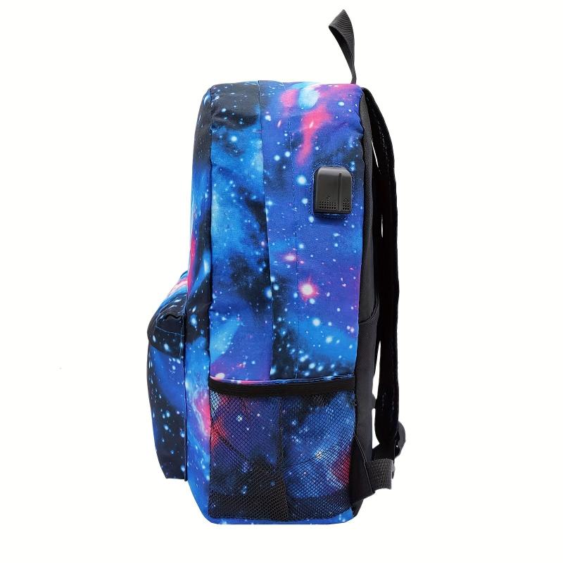 Luminous Star Pattern School Bag Large Capacity Zipper Backpack