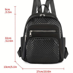 Casual Geometric Embossed Backpack