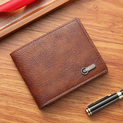 Men's Leather Short Wallet Money Clip Card Holder Coin Purse