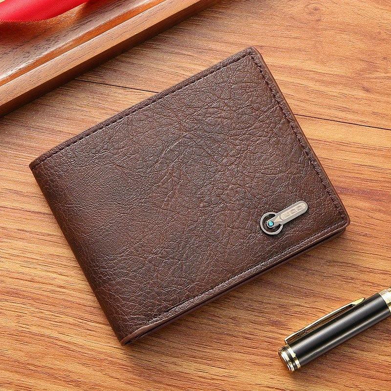 Men's Leather Short Wallet Money Clip Card Holder Coin Purse