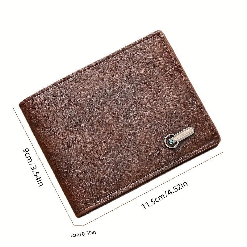Men's Leather Short Wallet Money Clip Card Holder Coin Purse
