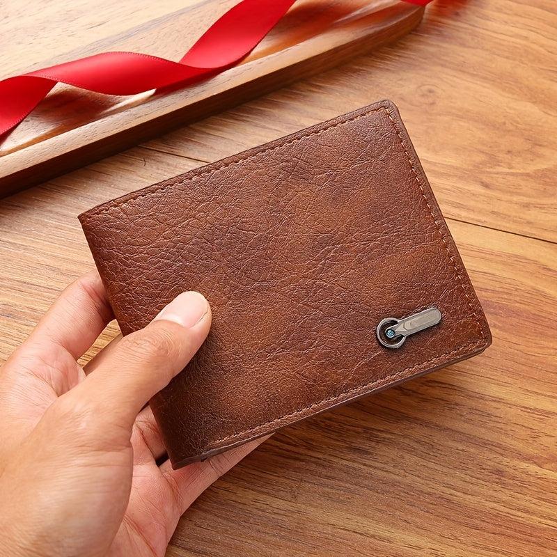 Men's Leather Short Wallet Money Clip Card Holder Coin Purse