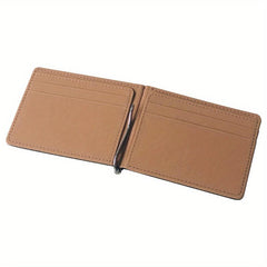 Men's Portable Money Clip Card Case Bifold Card Holder