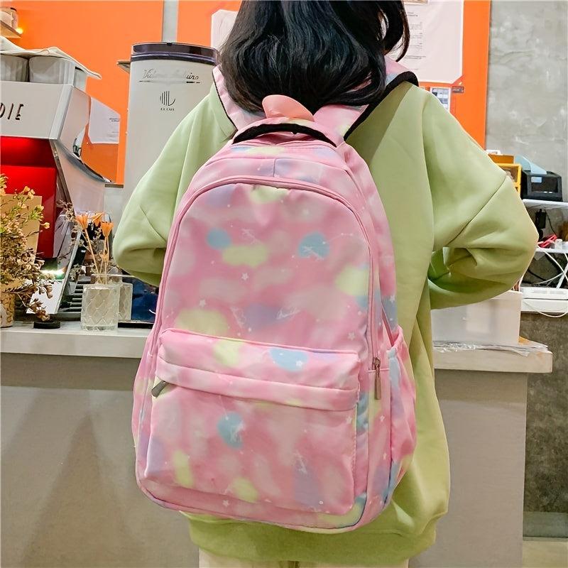 Colorful Zipper Backpack Large Capacity School Bag for Students