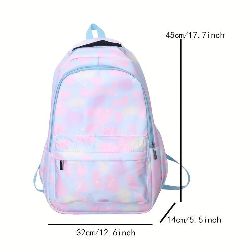 Colorful Zipper Backpack Large Capacity School Bag for Students