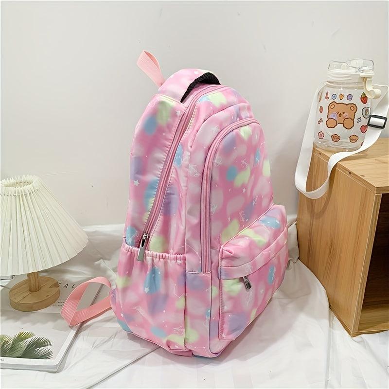 Colorful Zipper Backpack Large Capacity School Bag for Students