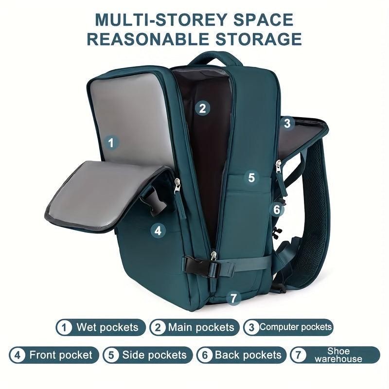Large Capacity Minimalist Backpack Solid Rucksack