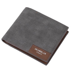 Men's Leather Short Wallet Slim Money Clip Card Holder Vintage