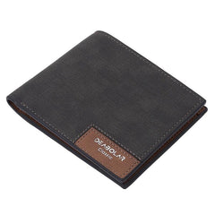 Men's Leather Short Wallet Slim Money Clip Card Holder Vintage