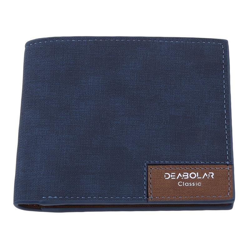Men's Leather Short Wallet Slim Money Clip Card Holder Vintage