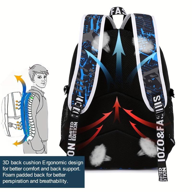 Luminous Travel Backpack Kpop Schoolbag Large Capacity Rucksack