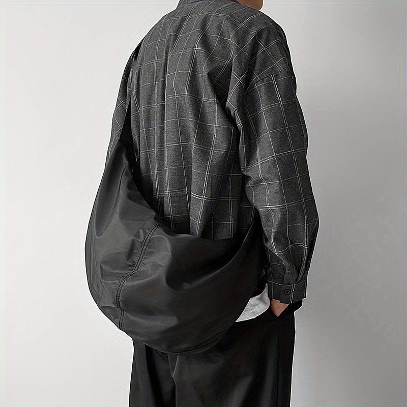 Large Capacity Sling Bag For Men Solid Crossbody Bag Hanging Out & Commute