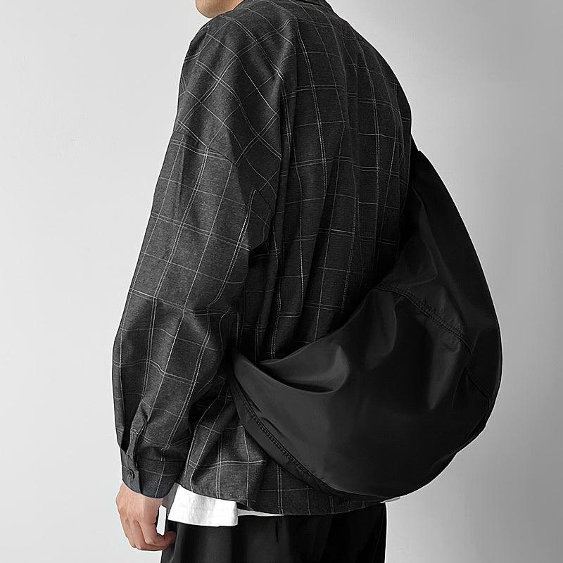 Large Capacity Sling Bag For Men Solid Crossbody Bag Hanging Out & Commute