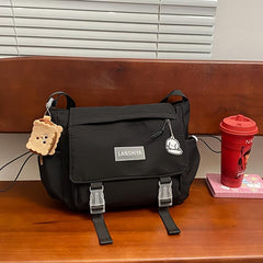 Japanese-Inspired Messenger Bag with Crossbody Strap