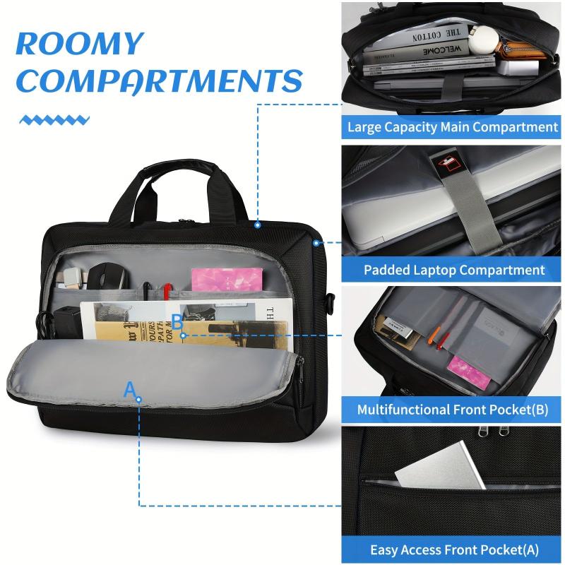 17.3in Laptop Storage Briefcase Waterproof Business Handbag