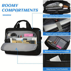 17.3in Laptop Storage Briefcase Waterproof Business Handbag