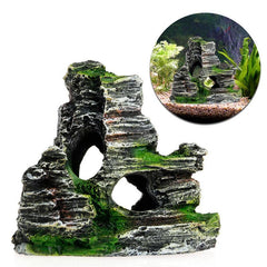 Realistic Mountain Hiding Cave Decoration for Aquarium