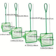 Set of 4 Small Mesh Fish Nets 3 4 5 6 with Plastic Handle