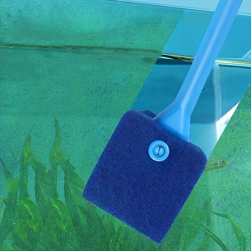 Double Sided Fish Tank Sponge Brush for Easy Algae Scraper & Glass Cleaning
