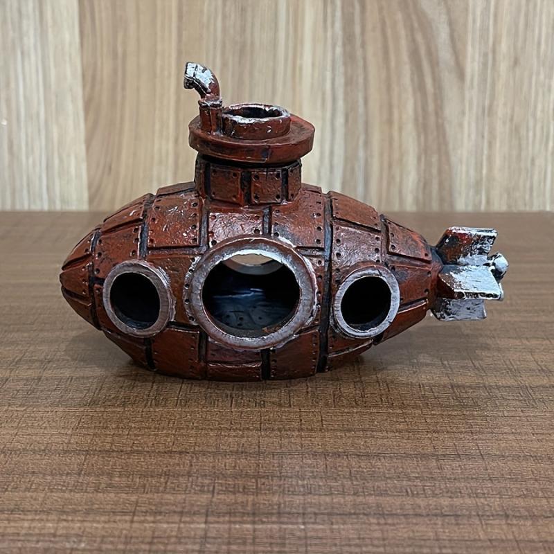 Submarine Diver Fish Tank Ornament Resin Sunken Decor