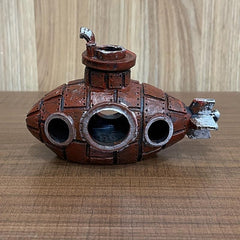 Submarine Diver Fish Tank Ornament Resin Sunken Decor