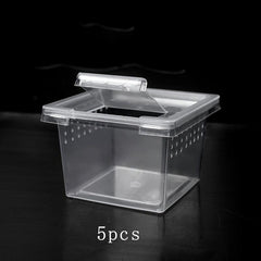 5pcs Plastic Breeding Box for Small Reptiles Insects
