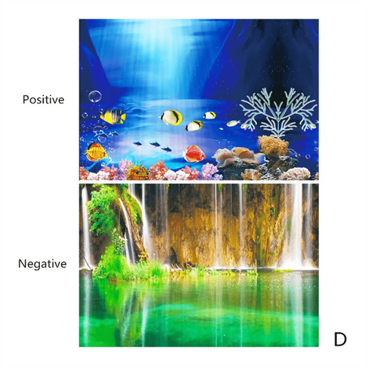 KSY Aquarium Fish Tank Background Decoration Sticker Poster