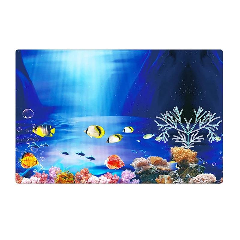 KSY Aquarium Fish Tank Background Decoration Sticker Poster
