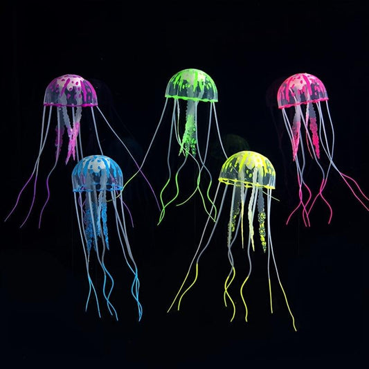 Glowing Jellyfish Aquarium Ornament Artificial Swim Effect Fish Tank Decor