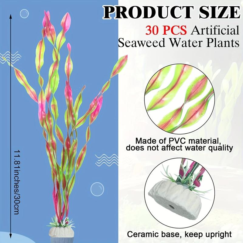 6pcs Artificial Seaweed Water Plants For Aquarium Plastic Fish Tank Plant Decor