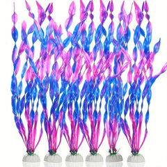 6pcs Artificial Seaweed Water Plants For Aquarium Plastic Fish Tank Plant Decor
