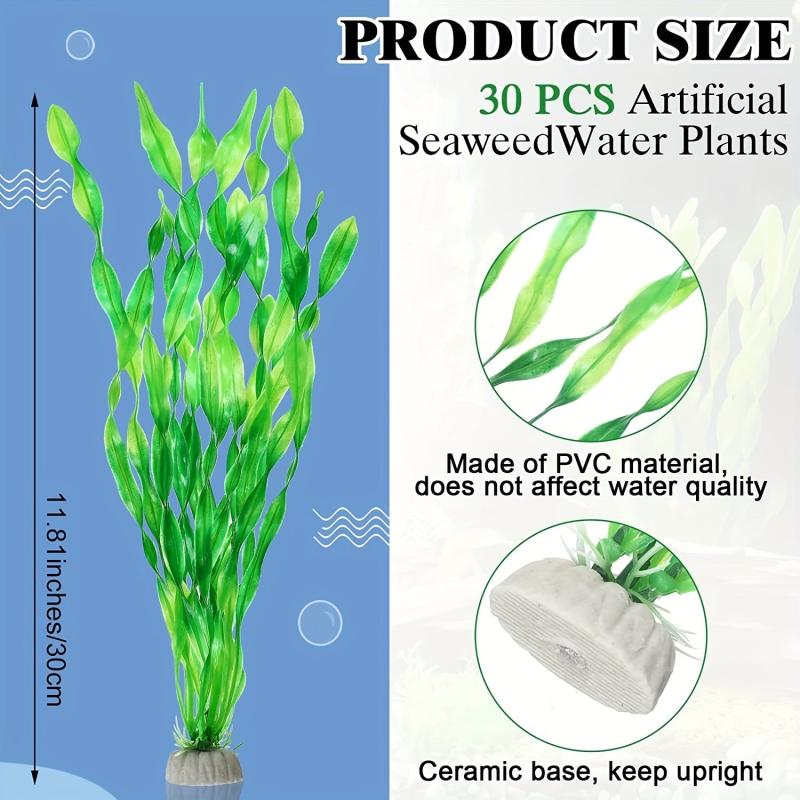 6pcs Artificial Seaweed Water Plants For Aquarium Plastic Fish Tank Plant Decor
