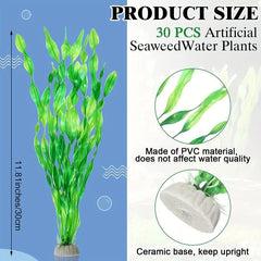 6pcs Artificial Seaweed Water Plants For Aquarium Plastic Fish Tank Plant Decor