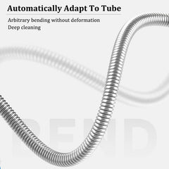 Aquarium Cleaning Brush Stainless Steel Flexible Tube