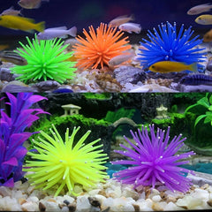 Silicone Aquarium Fish Tank Coral Plant Ornament Decor