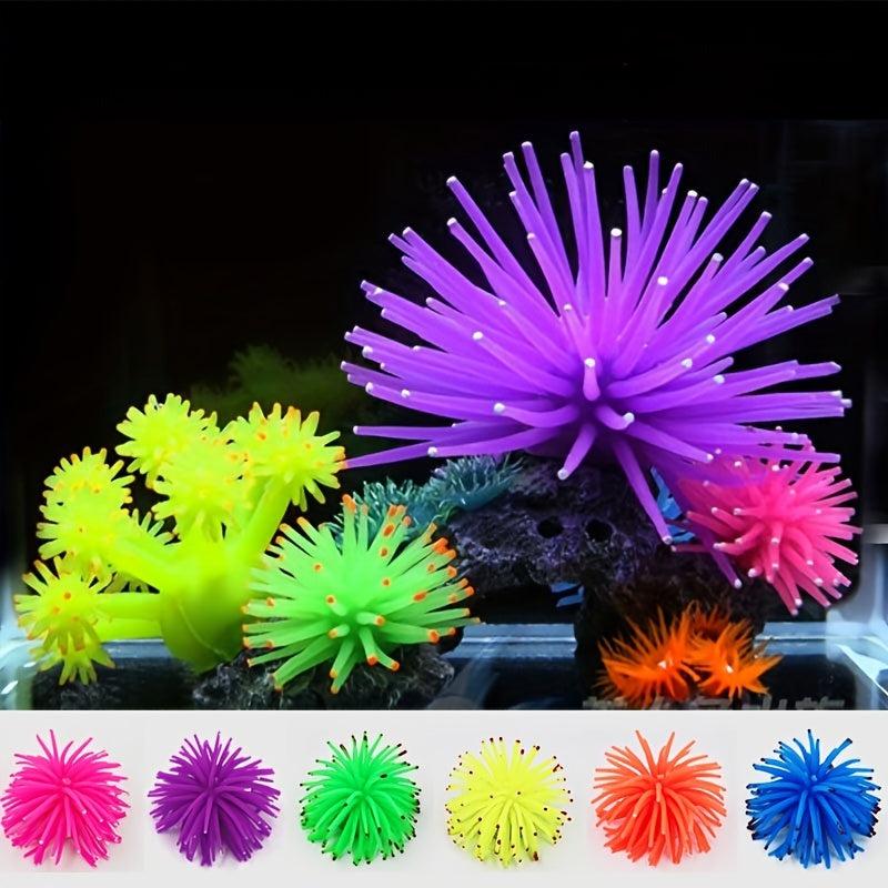 Silicone Aquarium Fish Tank Coral Plant Ornament Decor