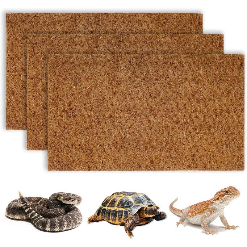 3pcs Coconut Fiber Terrarium Liner for Reptiles, Snakes, Geckos, Turtle Bedding