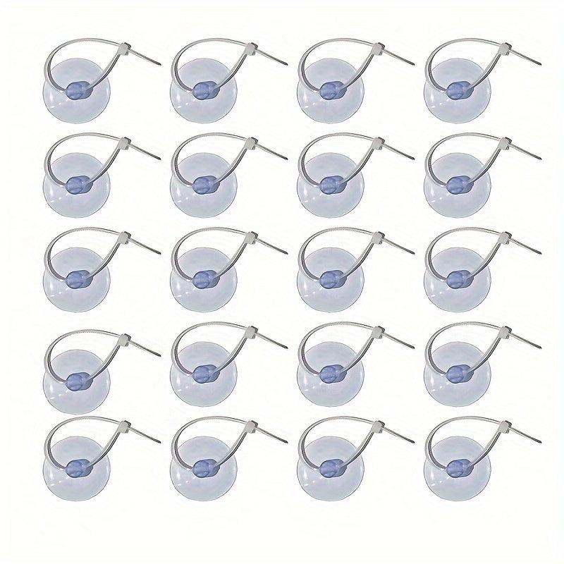 20pcs Aquarium Suction Cups & Hooks with Adjustable Cable Ties
